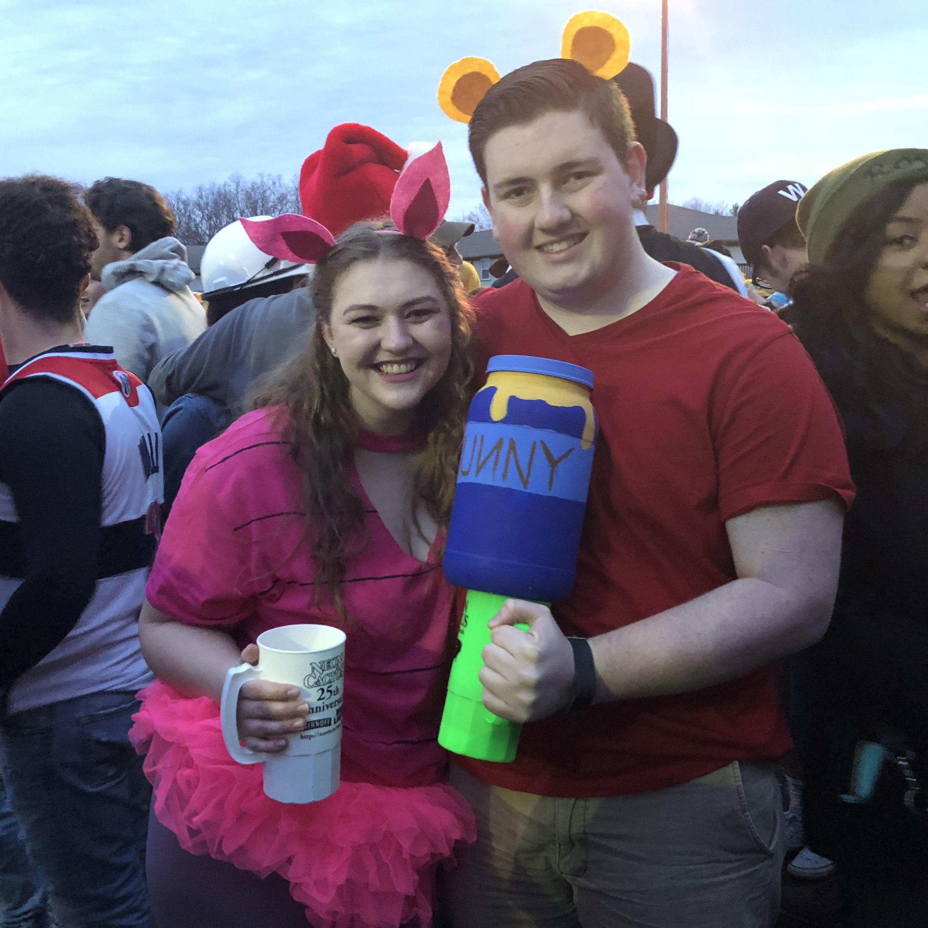 Piglet and Pooh - Genny filled the hunny jar with mini donuts, we were pretty popular at all the bars (Breakfast Club April 2018)