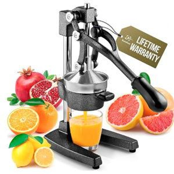 Eurolux Cast Iron Citrus Juicer in Black