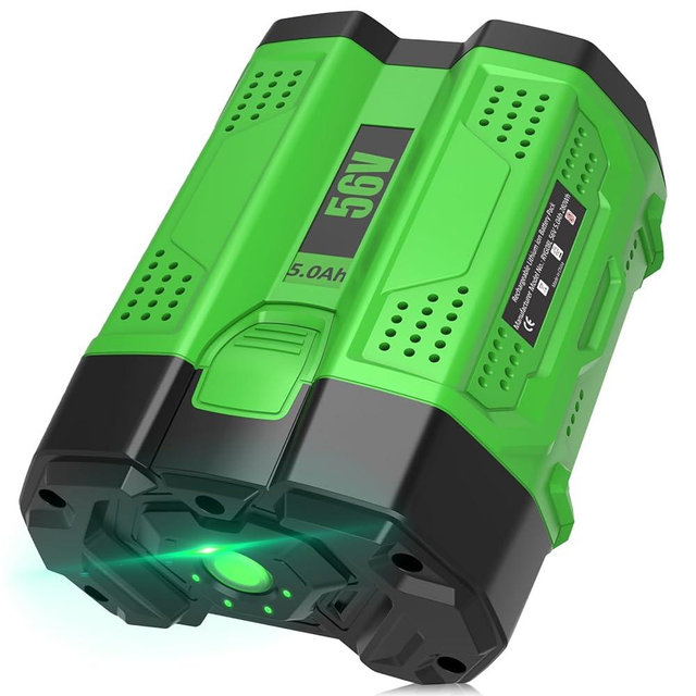 5000mAh Replacement for EGO 56V Battery Compatible with EGO Battery 5.0Ah High Capacity Lithium Power Tools Compatible with BA2800 BA4200 BA4200T BA1400 BA1400T BA2240 Cordless Power Tool(Green)