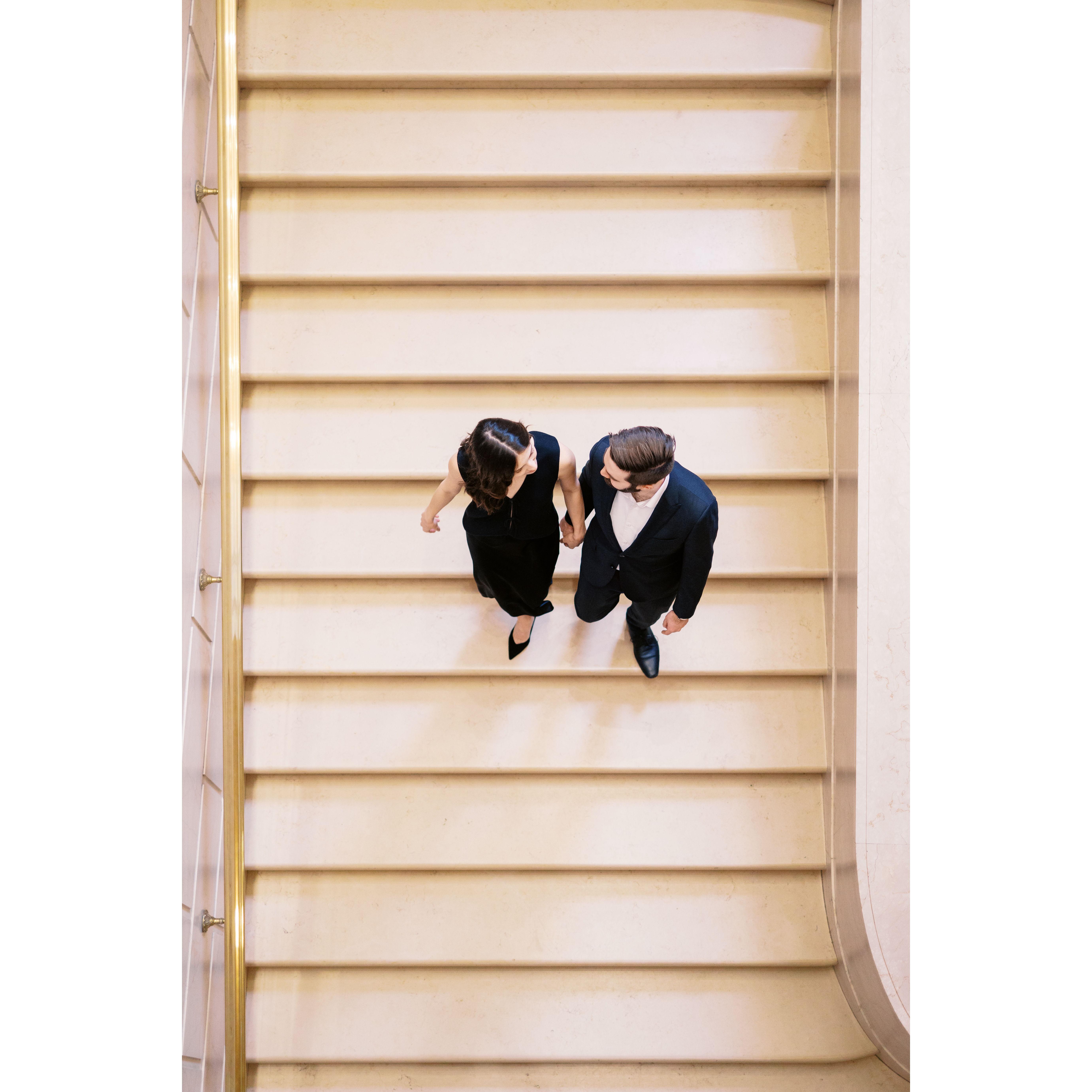 Engagement photos at the National Gallery of Art in Washington, DC