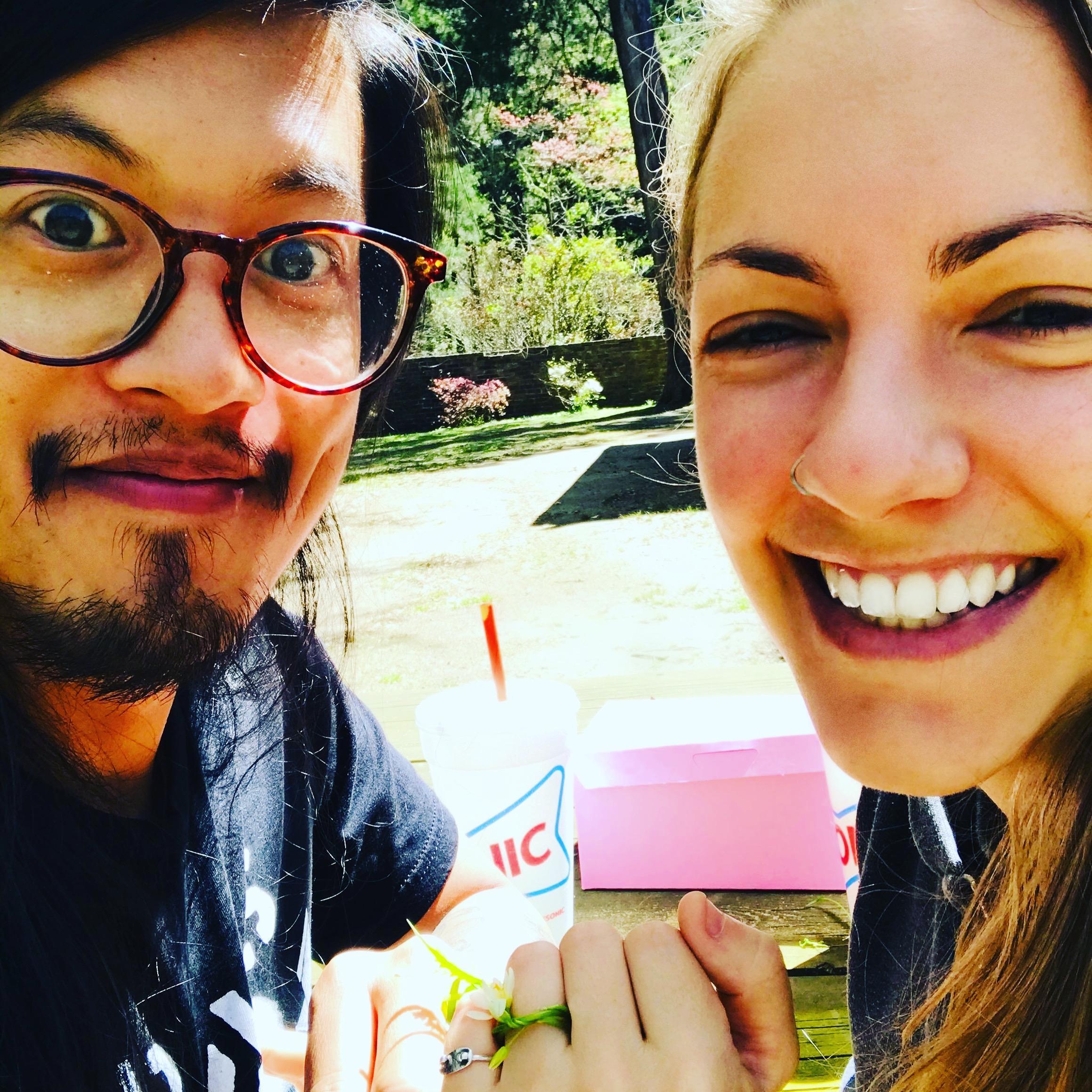 When we got engaged in Oxford, Mississippi!