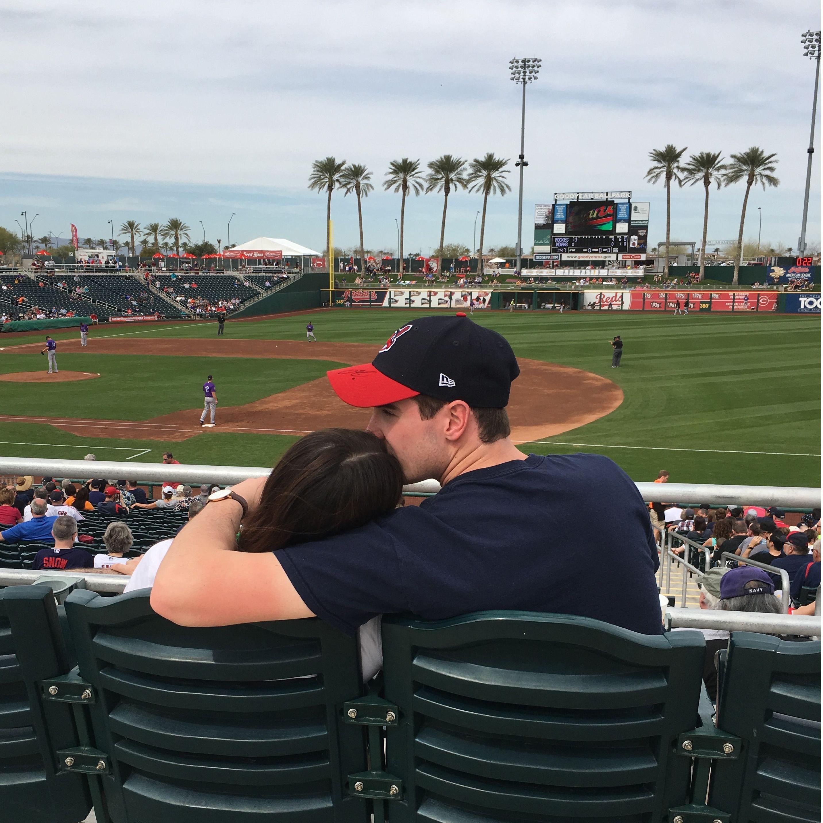 Indians spring training baseball game in AZ in 2017
