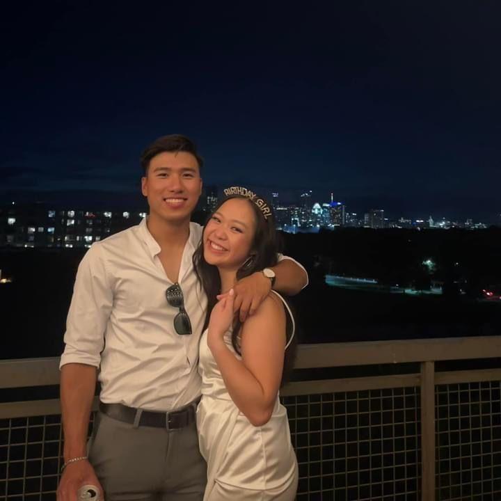 July 2022 - Jasmine's 23rd birthday party - the Hard Launch. First photo together!