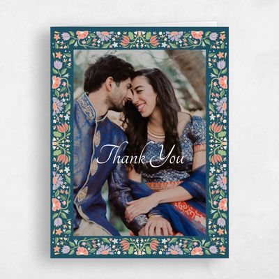 Blue Spring Wedding Thank You - Suraya Photo