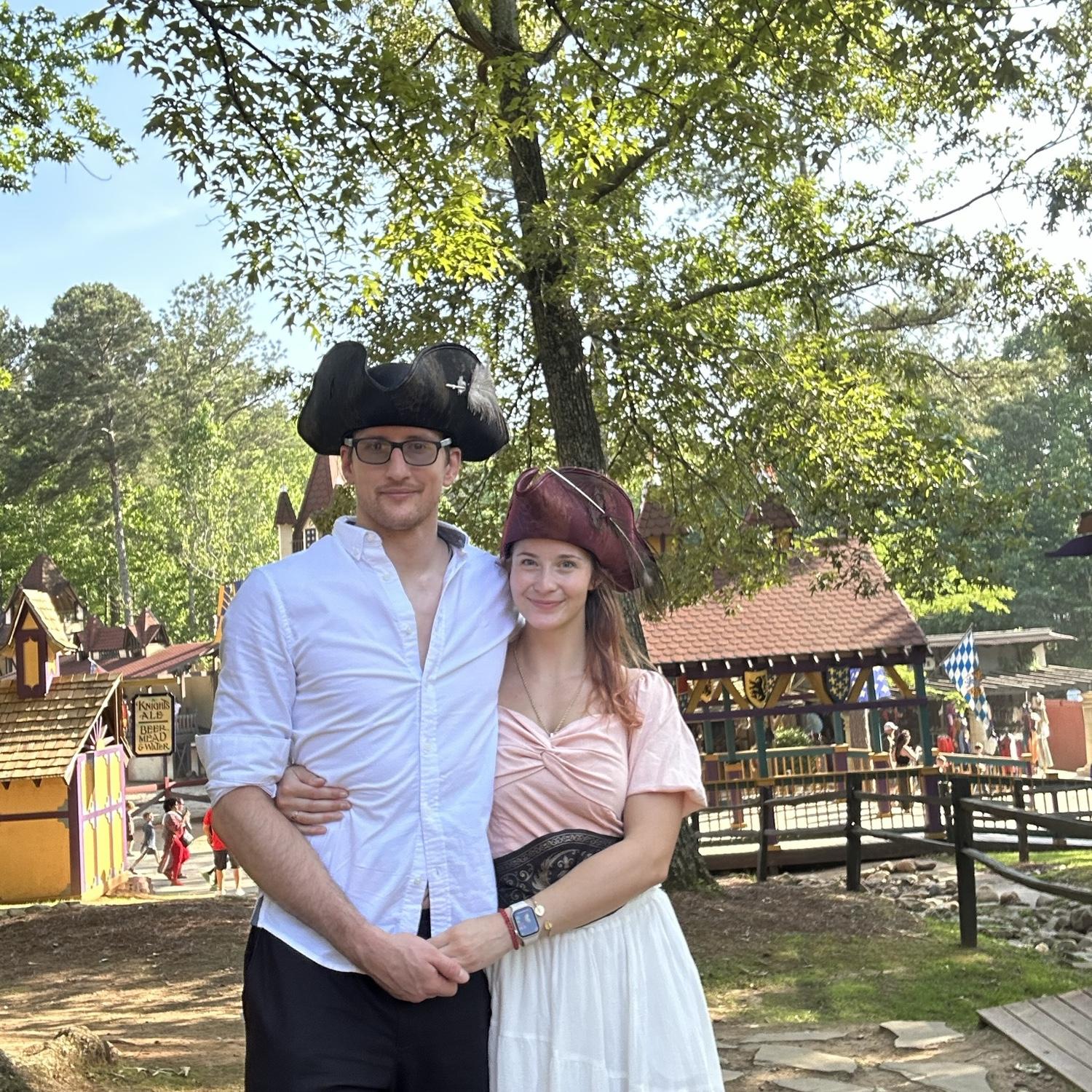 One of our first dates! Last minute trip to the Renaissance Fair.