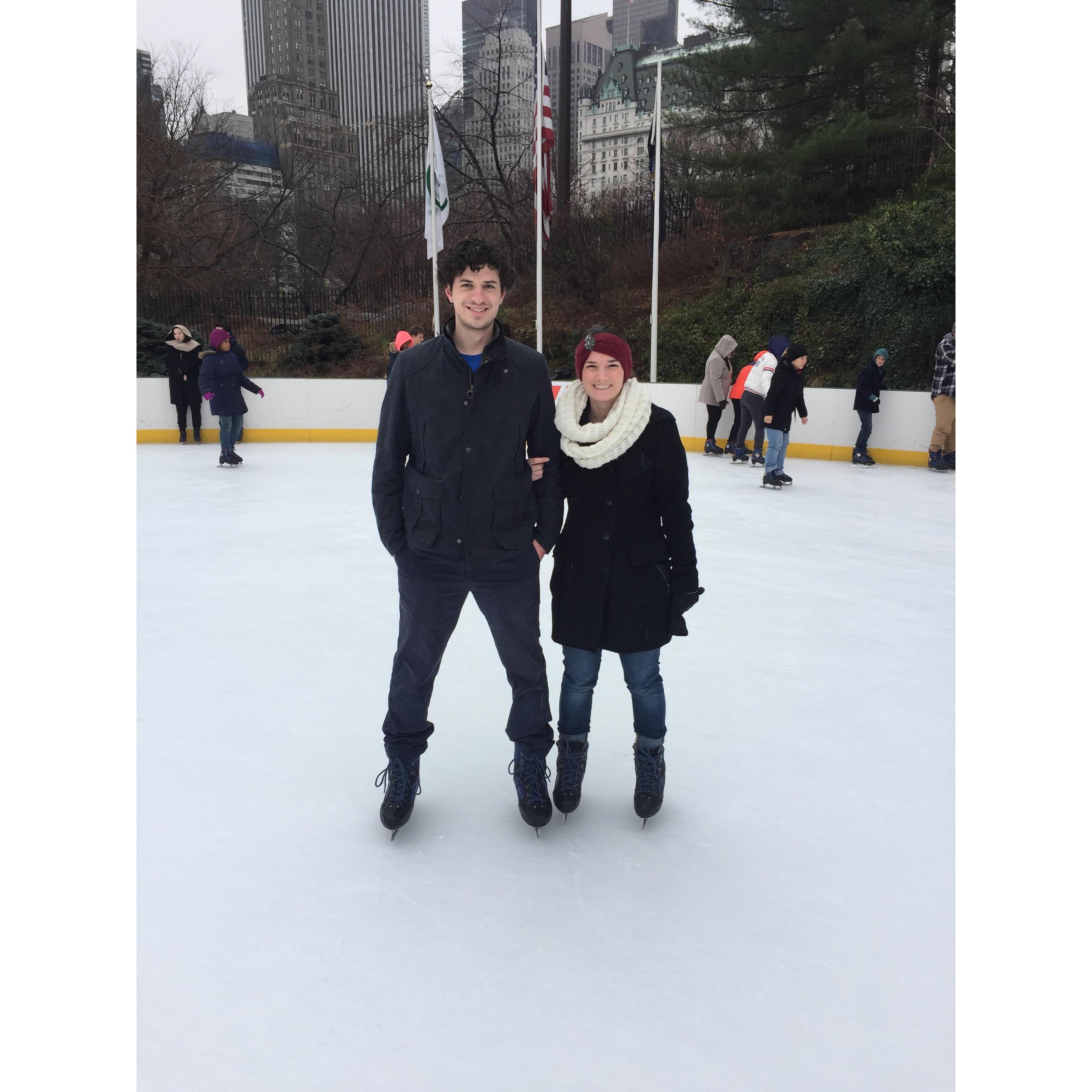 Ice skating at Central Park