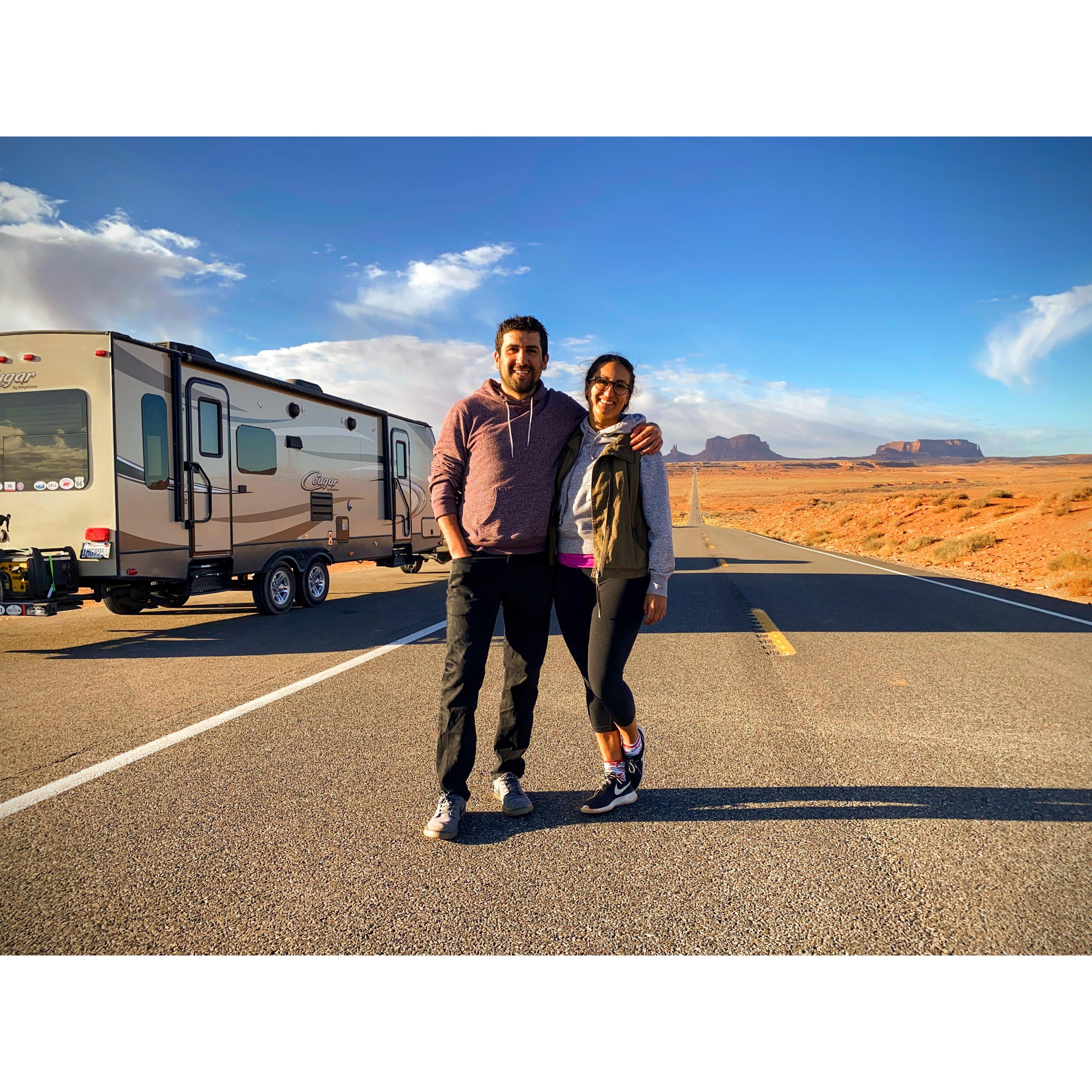 Monument Valley with our home on wheels