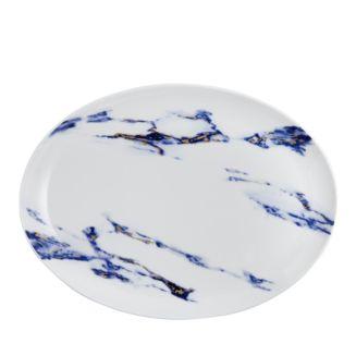 Prouna Marble Azure 14" Oval Platter