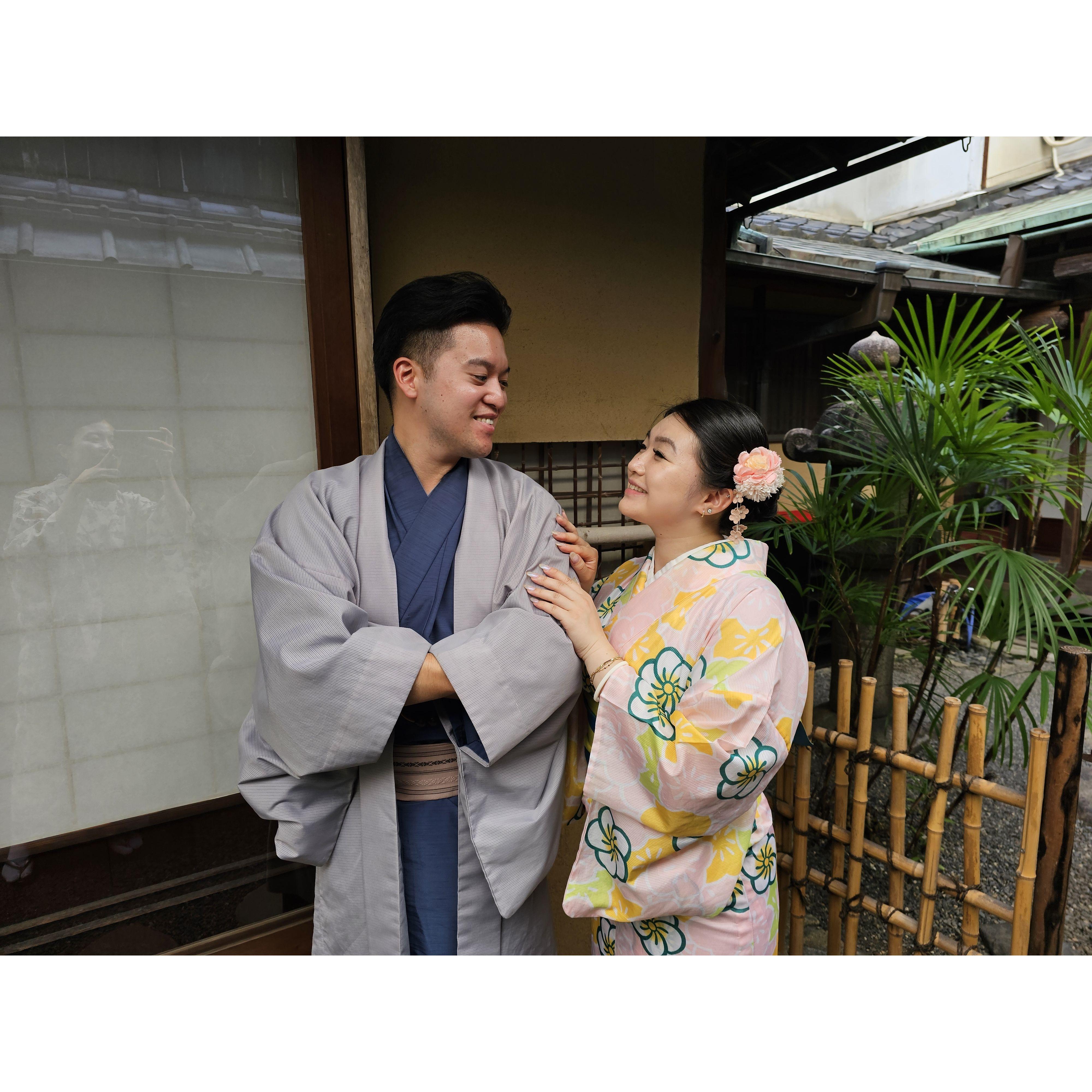 The first thing we thought about after booking a trip to Japan - we HAD to rent kimonos and learn about the culture of matcha ceremonies in Japan!