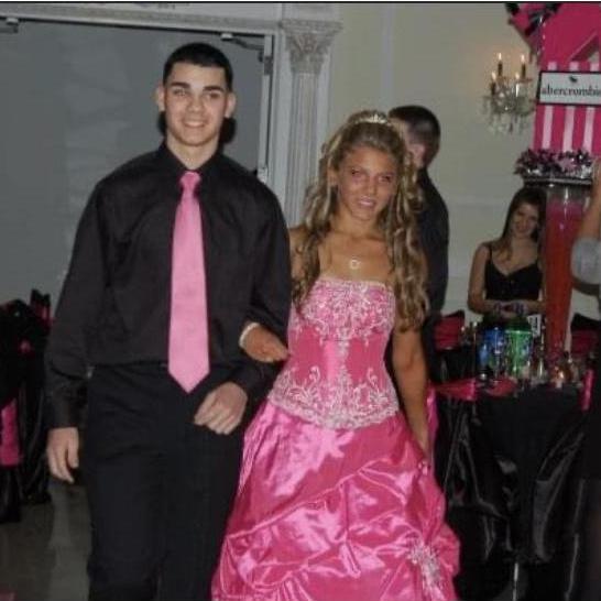 John walking Sam out at her Sweet 16