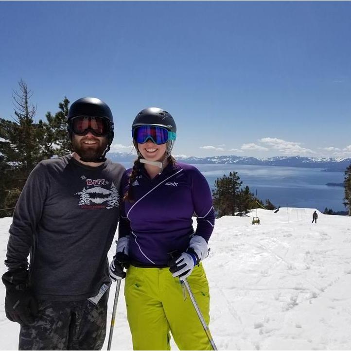 Skiing at Diamond Peak. Ian's idea of teaching me to ski was "here's how you stop. See you at the bottom!"