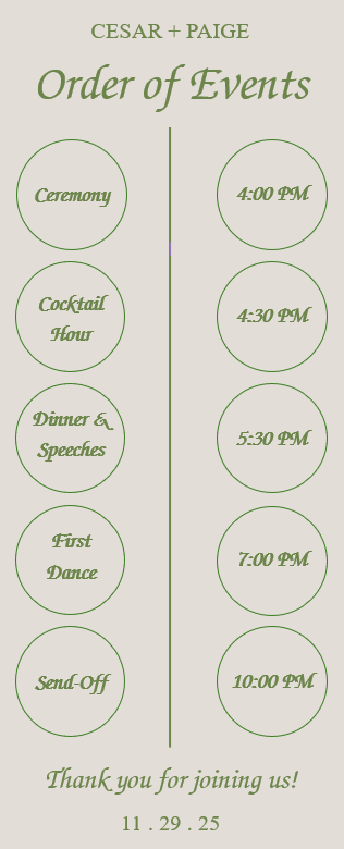 The Wedding Website of Cesar Caldera and Paige Edler