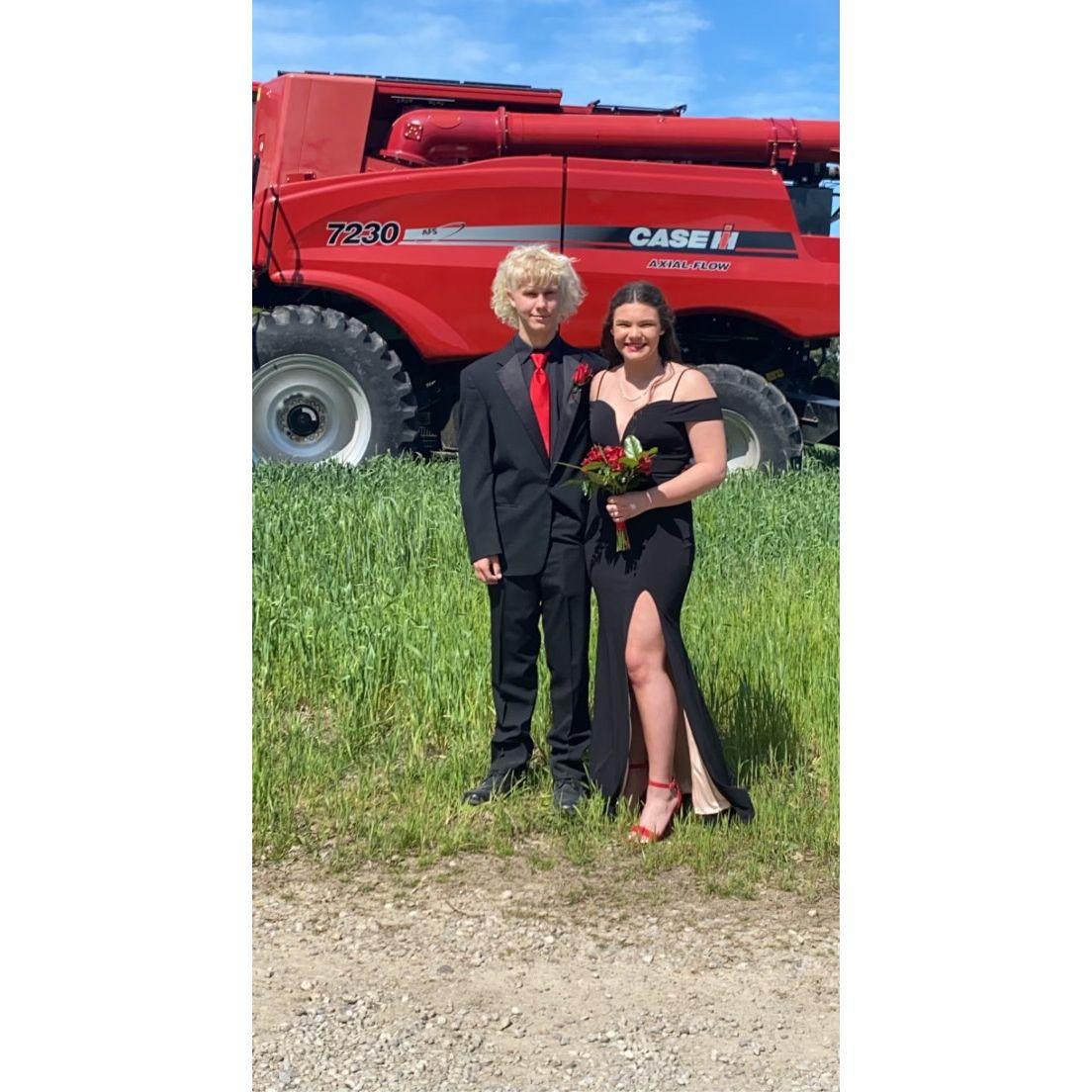 Had to include the combine in prom pictures, of course! - 2021