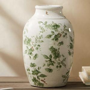 Green Chinoiserie Jar Vase