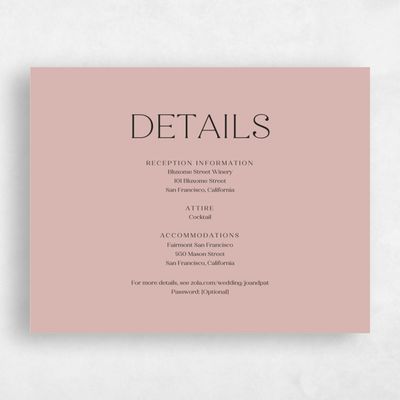 Dusty Rose, Pink Wedding Enclosure - Colbie