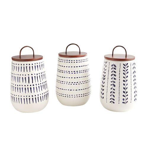 Blue & White Canisters