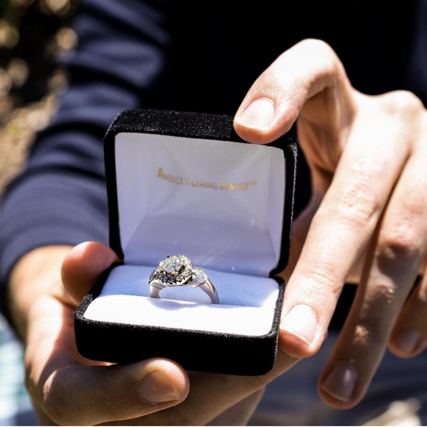 Two grandmother's diamonds in this ring