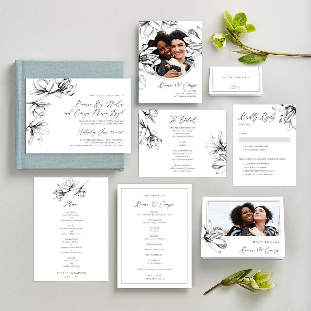 Novela Landscape | White | Zola Wedding Invitations