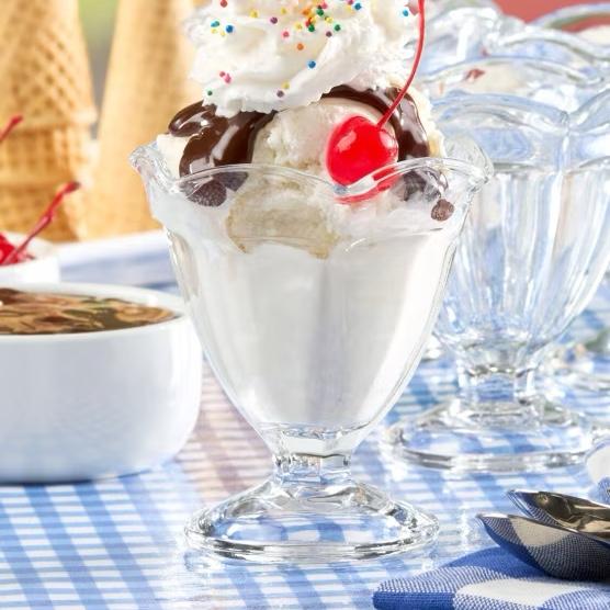 Tulip Ice Cream Sundae Glasses, Set of 4