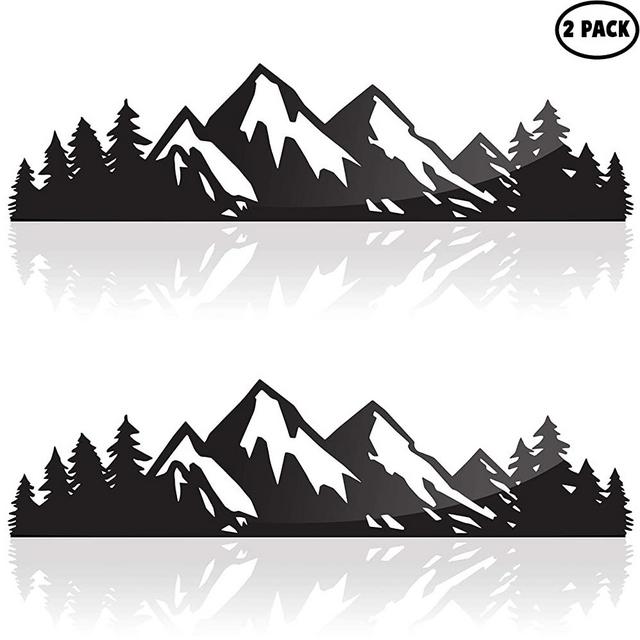Vinyl Mountain Stickers Outdoor Bumper Stickers or Adventure Stickers 7 Inches