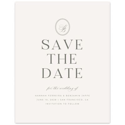 Green Typography Wedding Digital Save the Date - St Anne Type