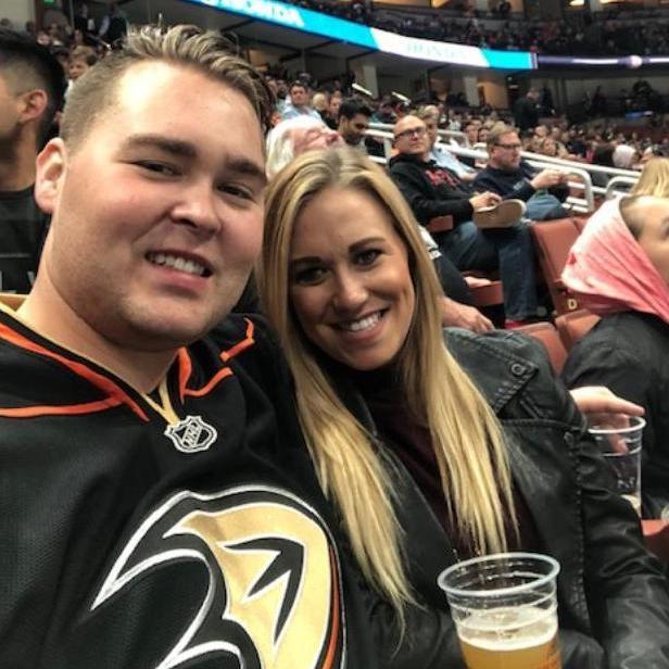 We love going to hockey, football, and baseball games together!