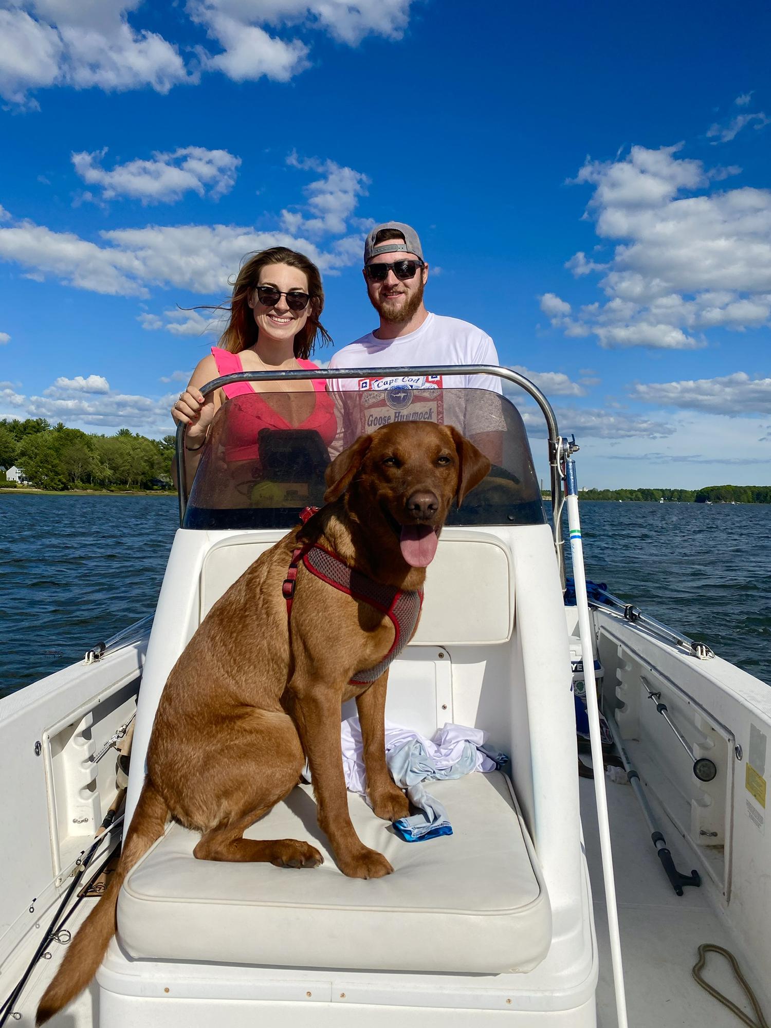 Our first boat ride, on our boat! May 2020.