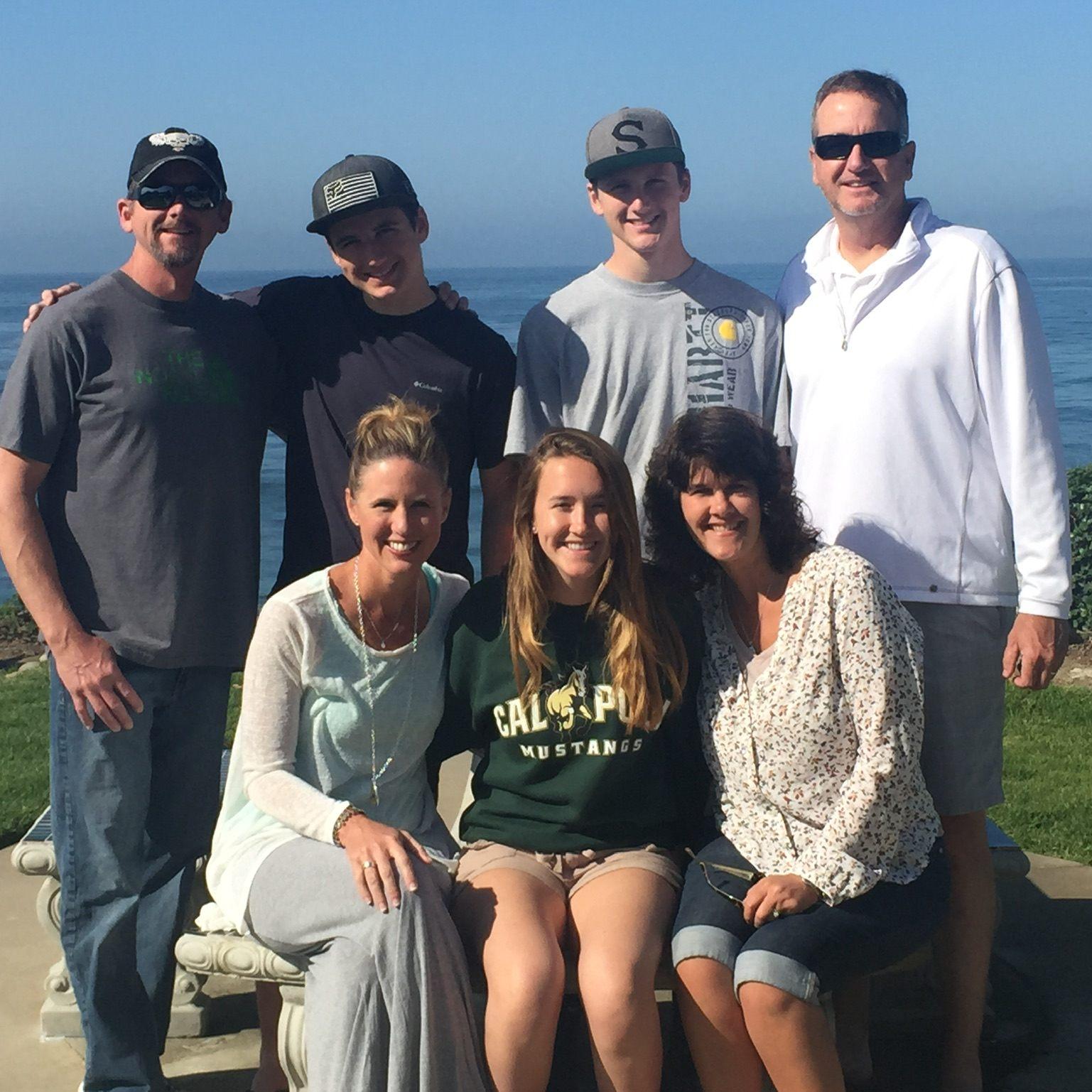 Outside of the Santa Cruz beach house the family rented in 2015!