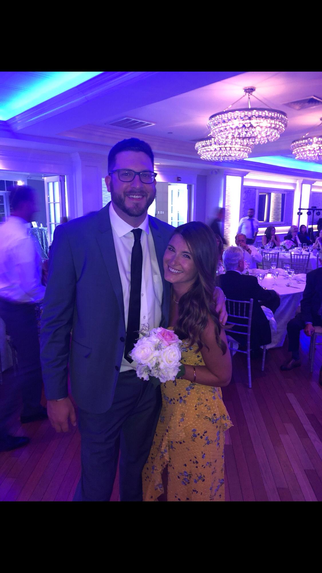 Brianne caught the bouquet at Kenny and Val's wedding 2 weeks before Brian proposed! 💍💐