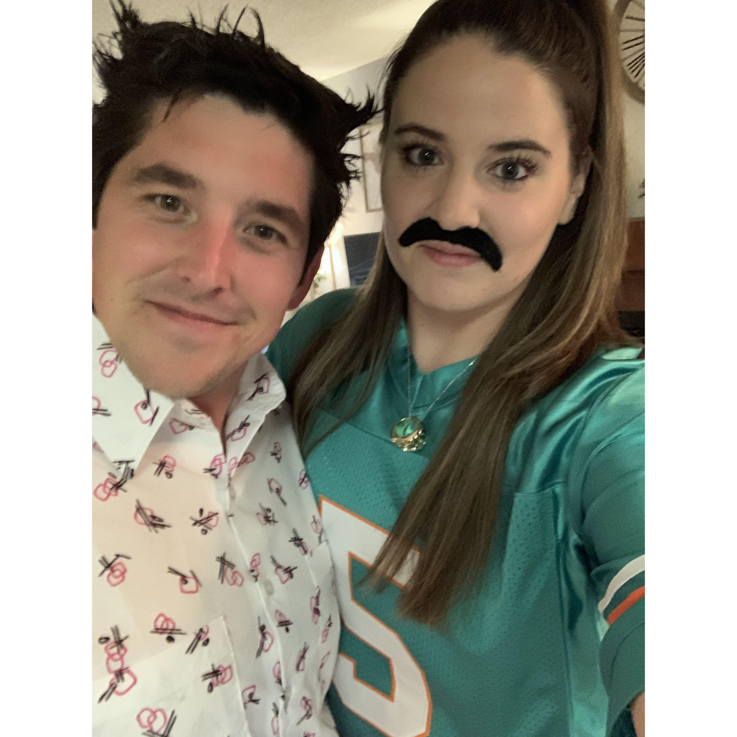 September 2019 - The theme for my 29th birthday was the 90s so Jarred and I dressed up as Ace Ventura & Ray Finkle.