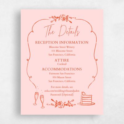 Tomato, Pink Wedding Enclosure - Finley