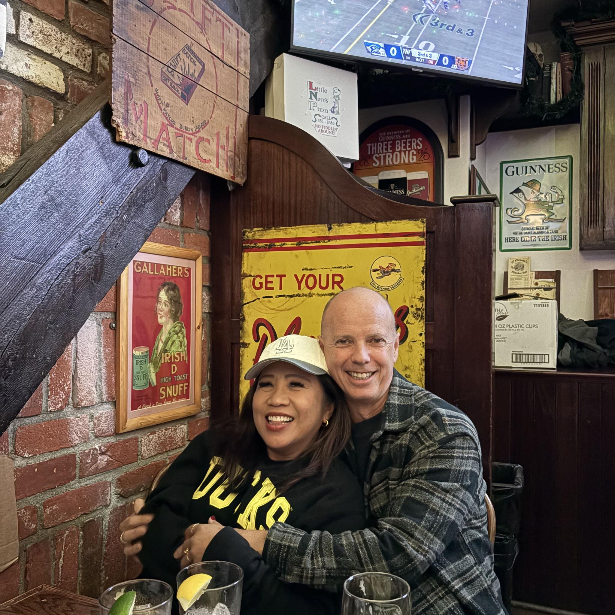 We always have fun at the pub, O'Flaherty's in San Jose.