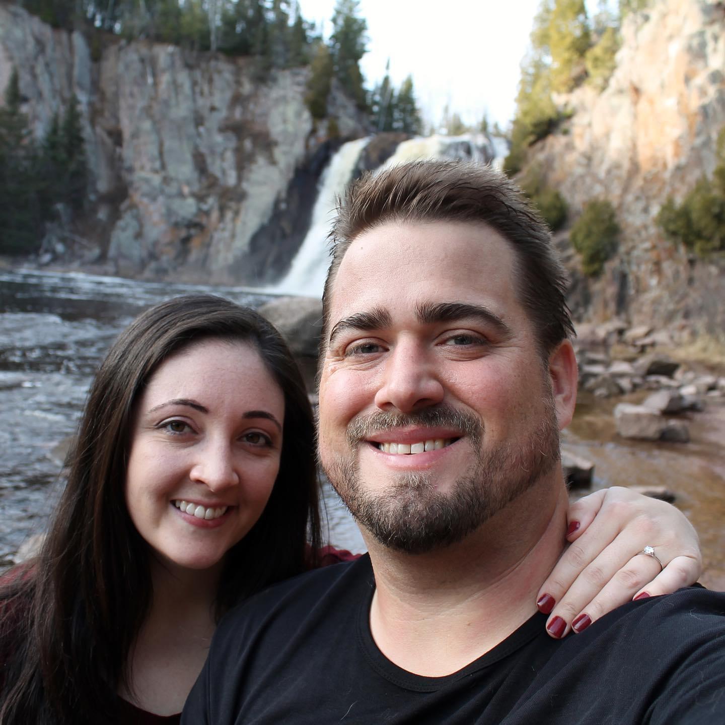 Engagement weekend at High Falls in Tettegouche State Park (MN North Shore)