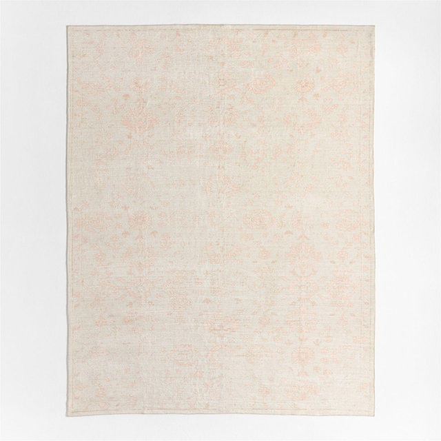 Hana Pink Floral Washable Area Rug 5'x8'