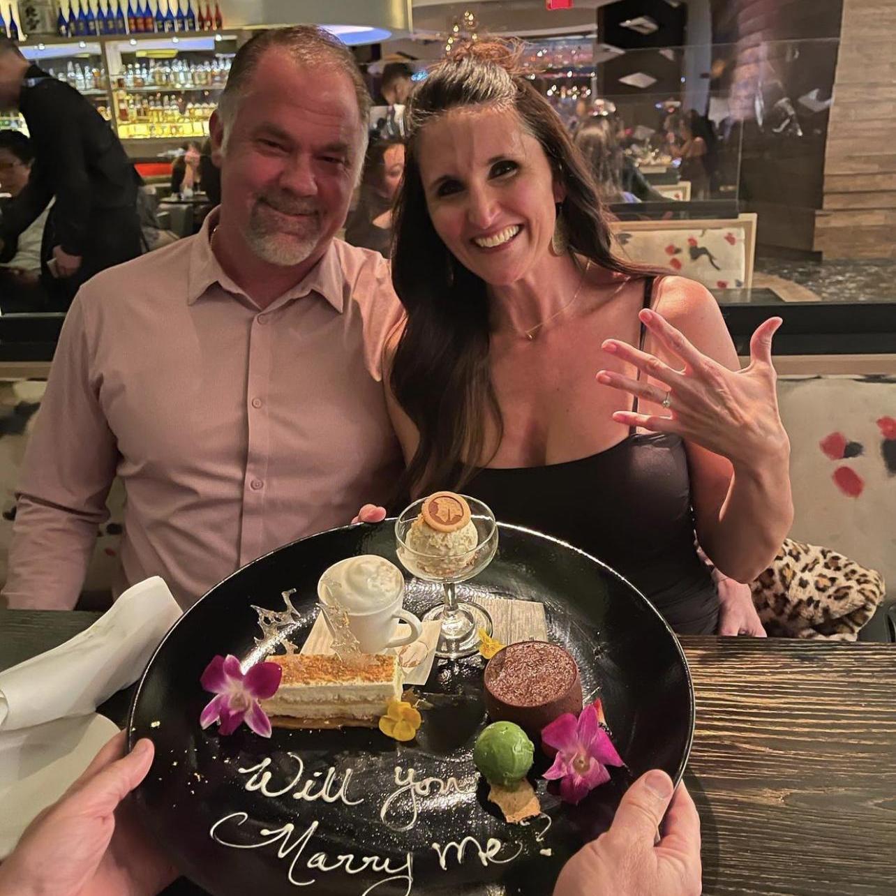 Our engagement took place at Nobu in Vegas...one of our favorite places! Dan put so much thought into making the evening so special!
