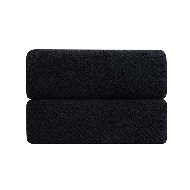 2 Piece Hand Towels Set,100% Microfiber - Quick Dry, Thick, Soft, Plush and Highly Absorbent Luxury Hotel & Spa Bath Towel for Bathroom, Pack of 2 (Black)