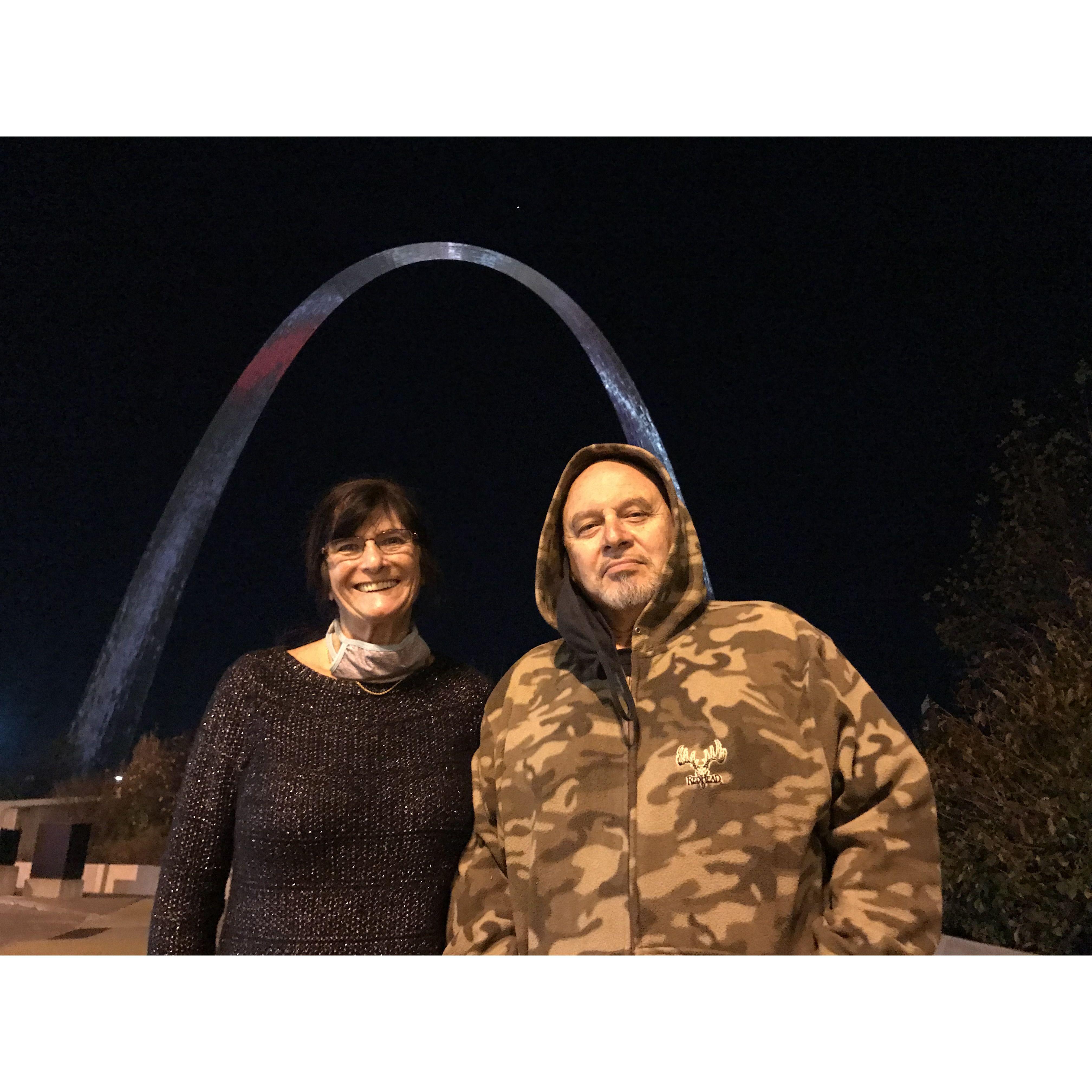 Under the ARCH in St Louis.
