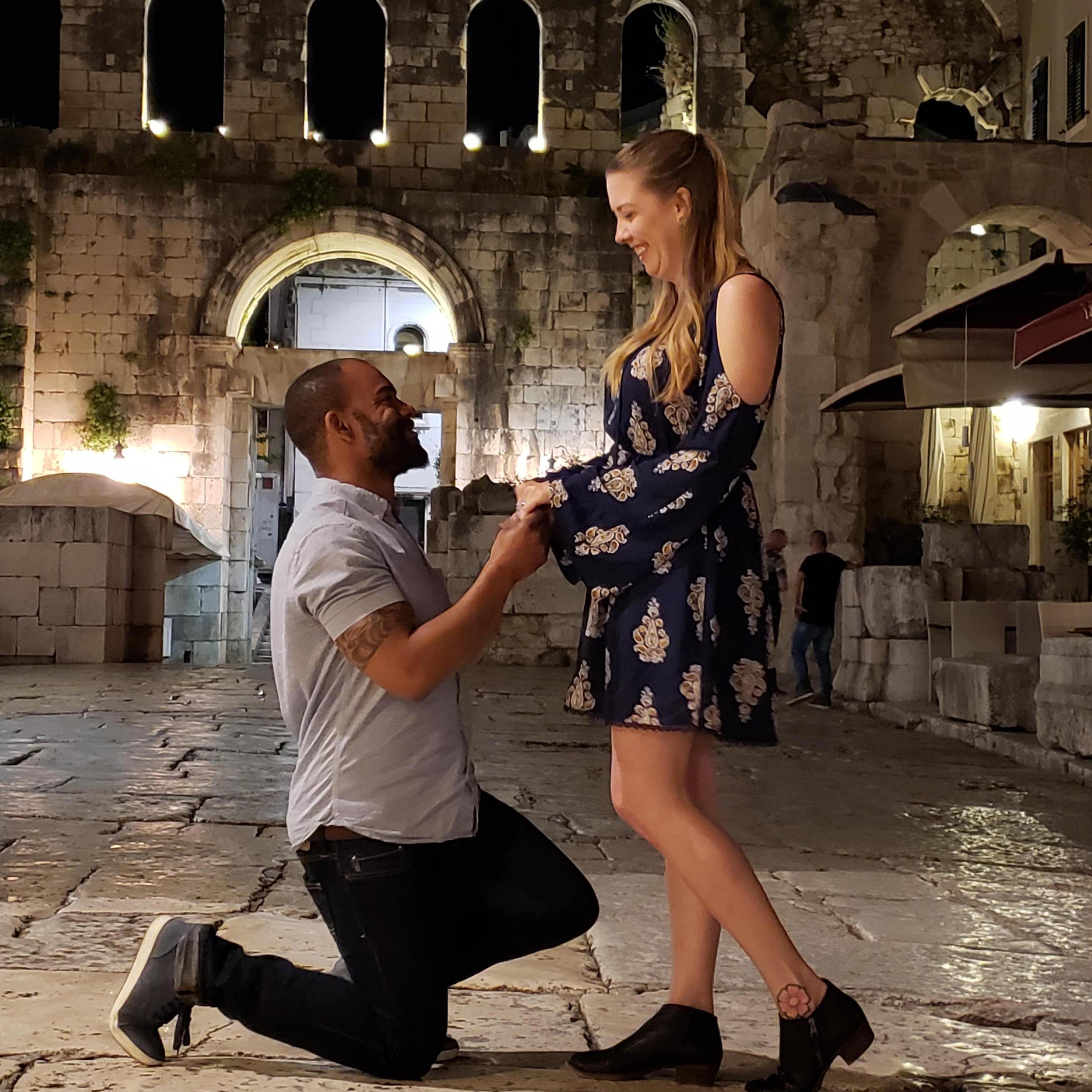 05.17.19 - Nick proposing to Sarah in Split, Croatia inside Diocletian's Palace
