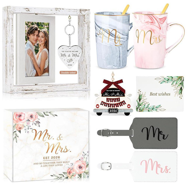 Wedding Gifts for Couples Engagement Gift Newly Wed Gifts for Couple Unique Bridal Shower Gift for Bride To Be Mr and Mrs Presents for Newlyweds Bride and Groom Registry Must Haves His and Hers