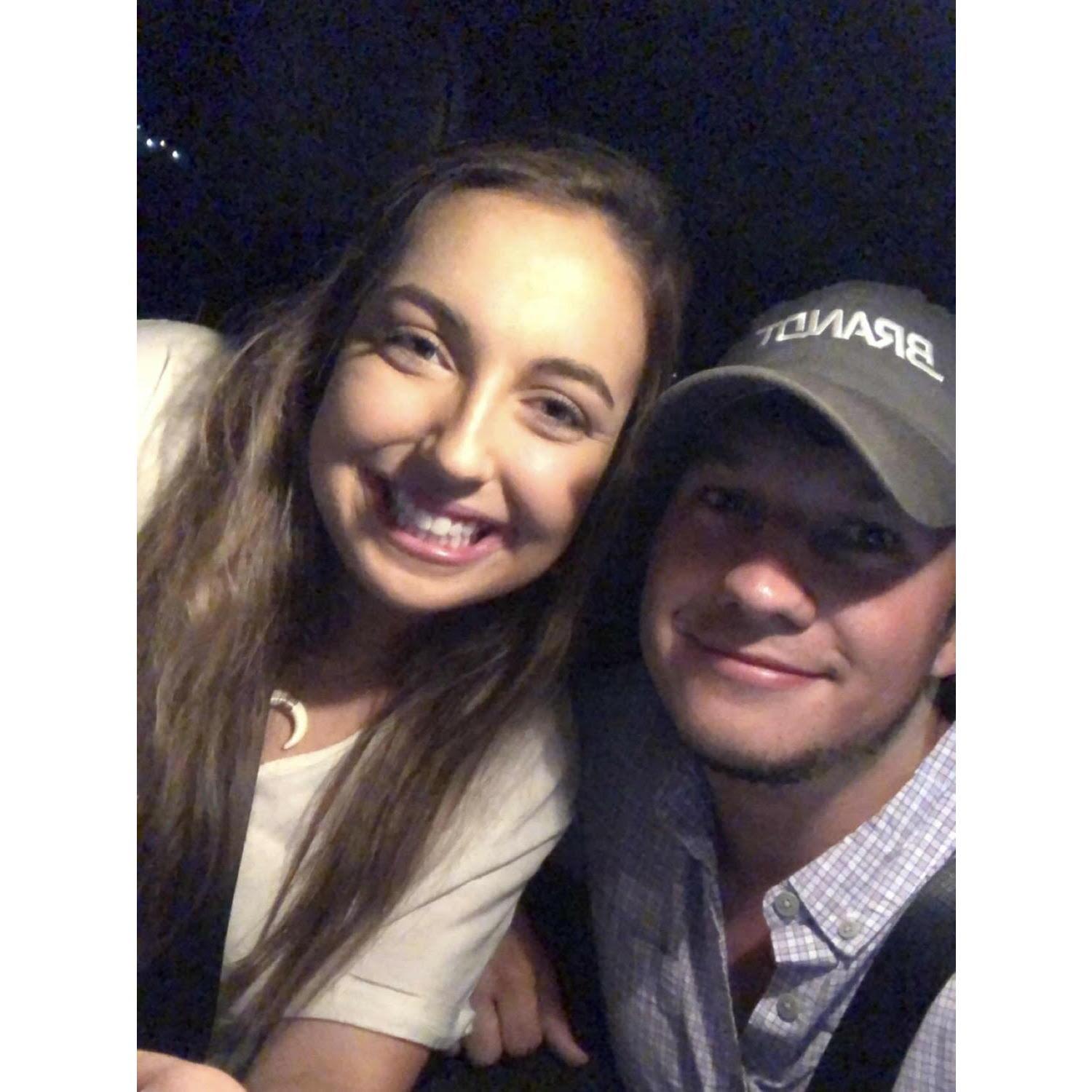 Our very first picture, our first date in the summer of 2019