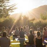 Yoga on the Sandia Mountains