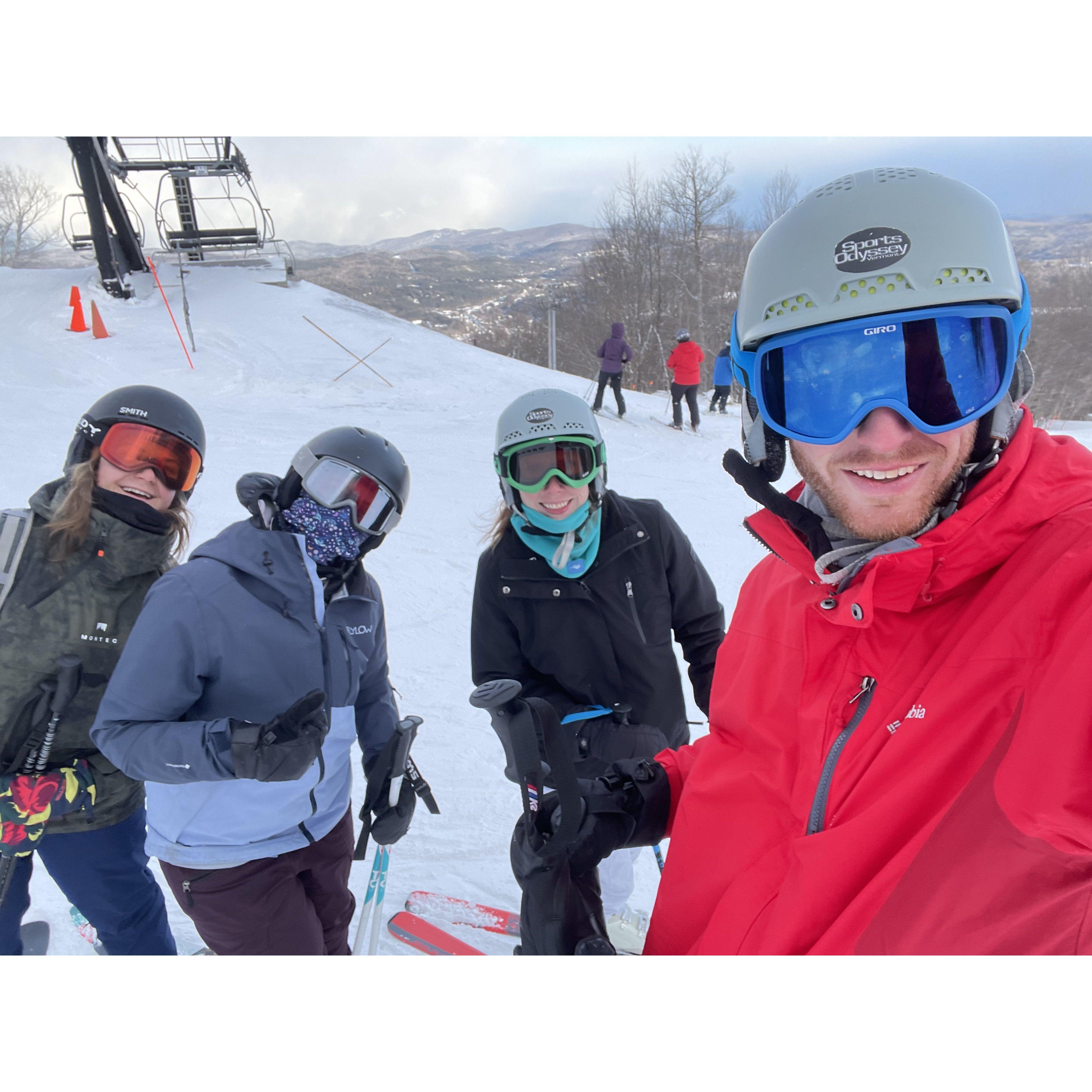 skiing with Pat and Rachel!