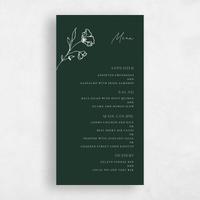 Green Wedding Menu - Varnell