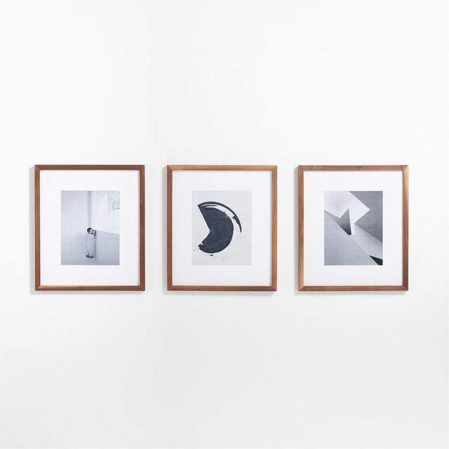 3-Piece Walnut Wood 11x14 Gallery Wall Frame Set