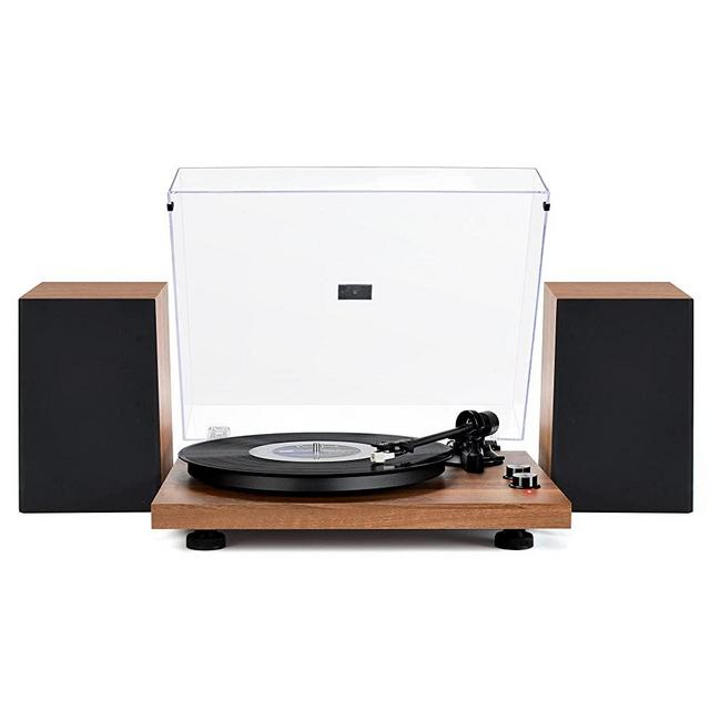 Record Player Vinyl Bluetooth Turntable with 36 Watt Stereo Bookshelf Speakers, Vintage Hi-Fi System with Magnetic Cartridge, Built-in Phono Preamp USB Digital Output Adjustable Counterweight
