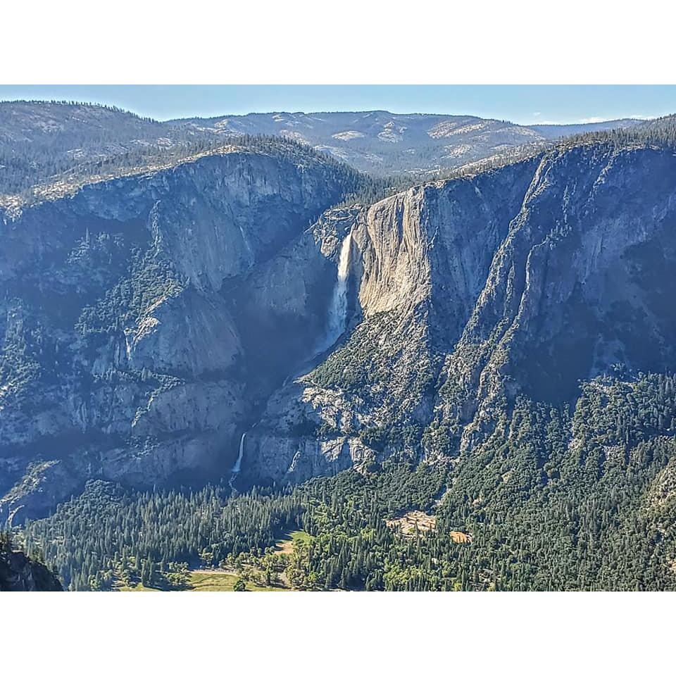 We also hiked Upper and Lower Yosemite Falls on this trip. This is the view of those two from up on Glacier Point.