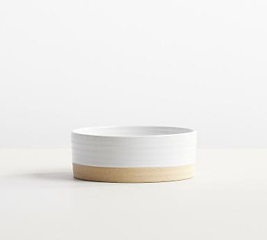 Quinn Pet Bowl, Ivory and Tan, Small, 5 Cups
