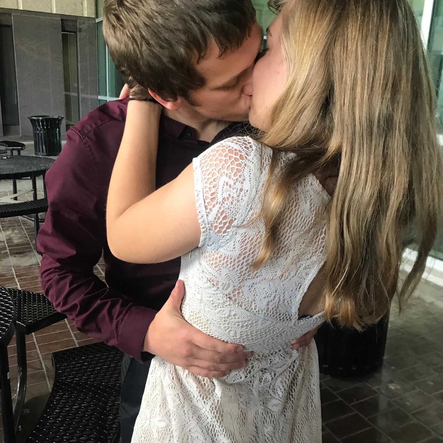 Last kiss before he left for boot camp❤️