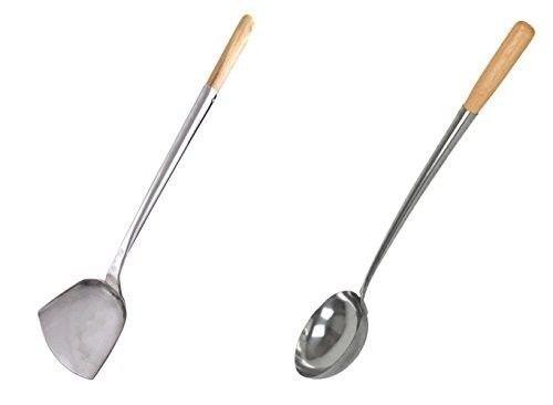 Wok Shovel & Ladle Set, Wood Handle