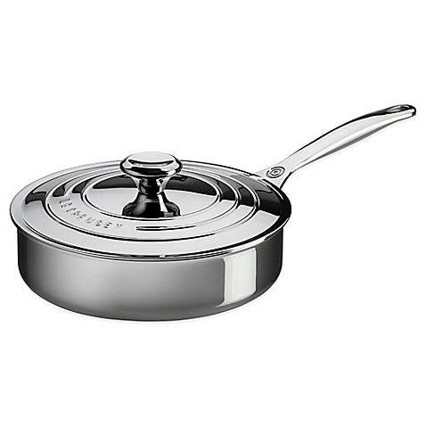 3-Quart Tri-Ply Stainless Steel Covered Sauté Pan